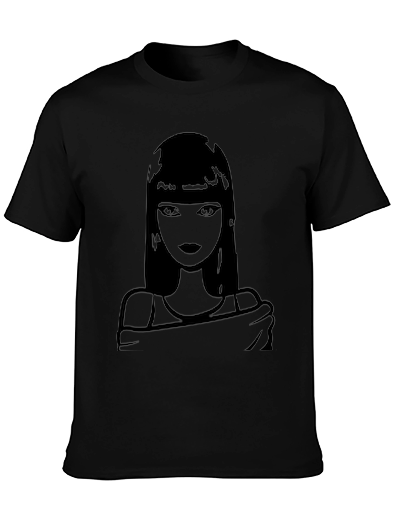 Silhouette Woman Graphic T-Shirt - Black