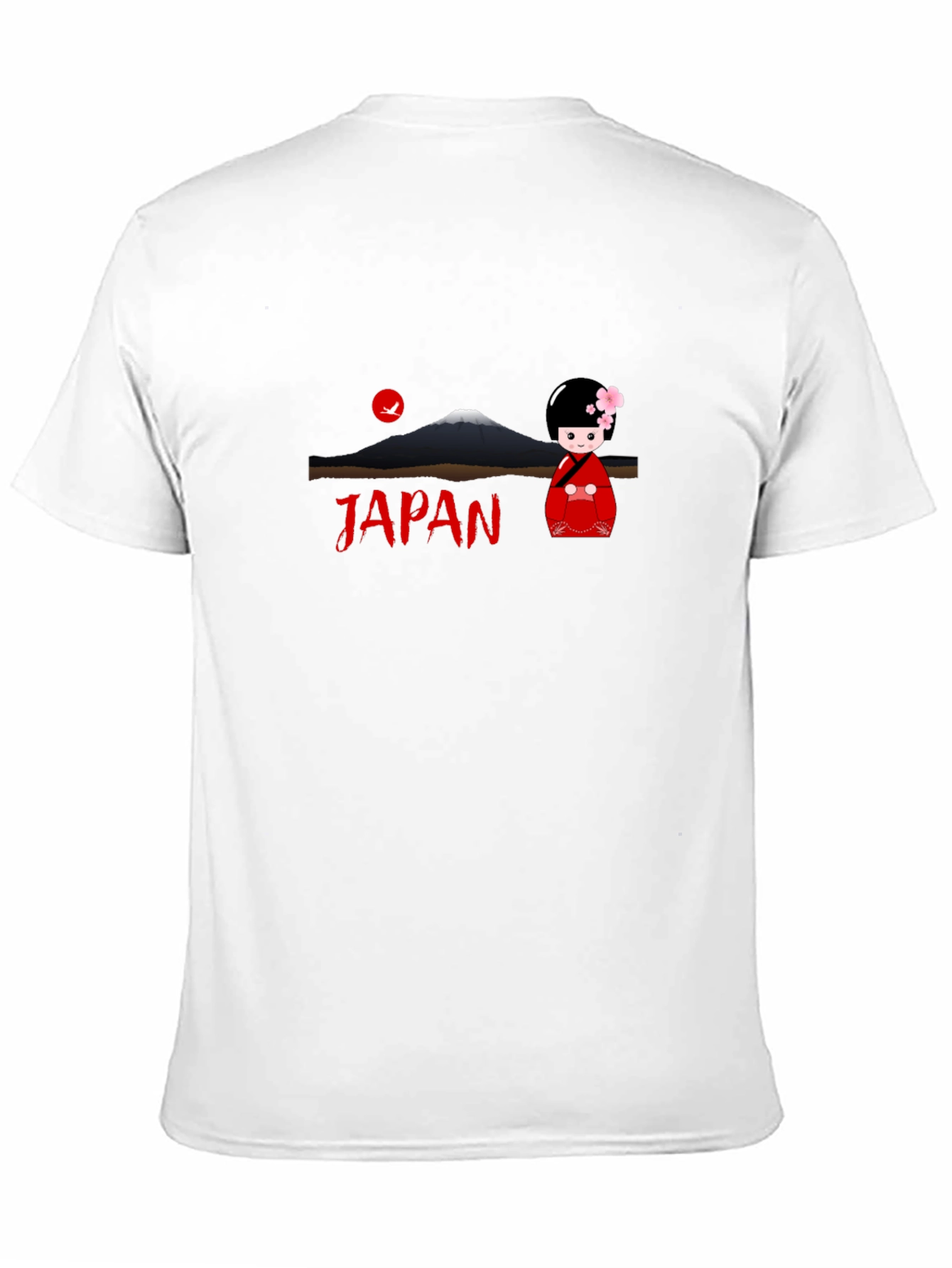 Japan Graphic Tee - Mount Fuji Kokeshi Doll T-Shirt
