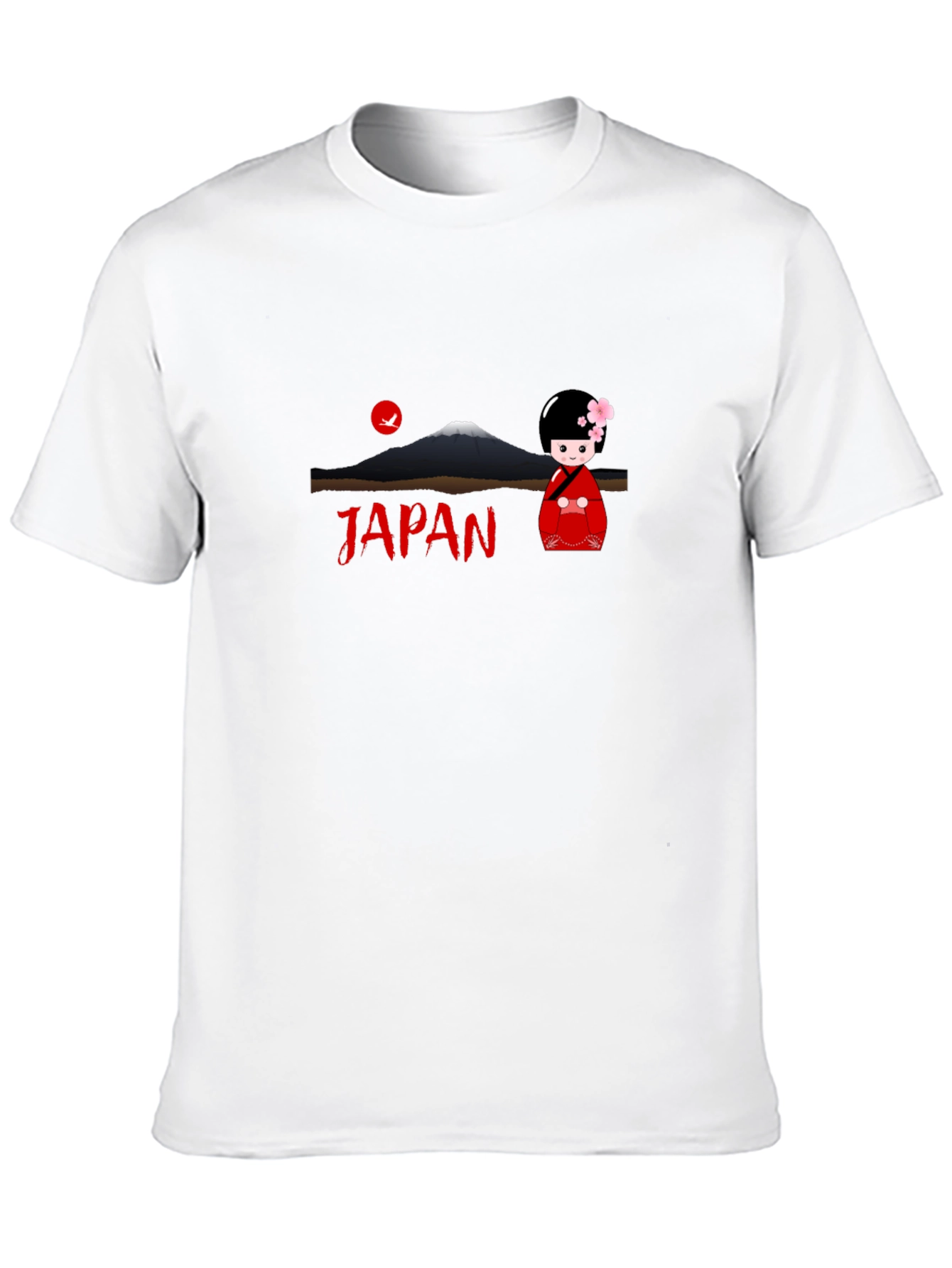 Japan Graphic Tee - Mount Fuji Kokeshi Doll T-Shirt