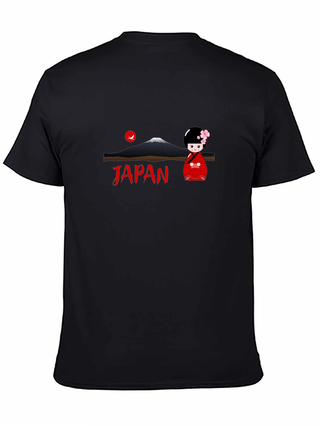 Japan Graphic Tee - Mount Fuji Kokeshi Doll T-Shirt