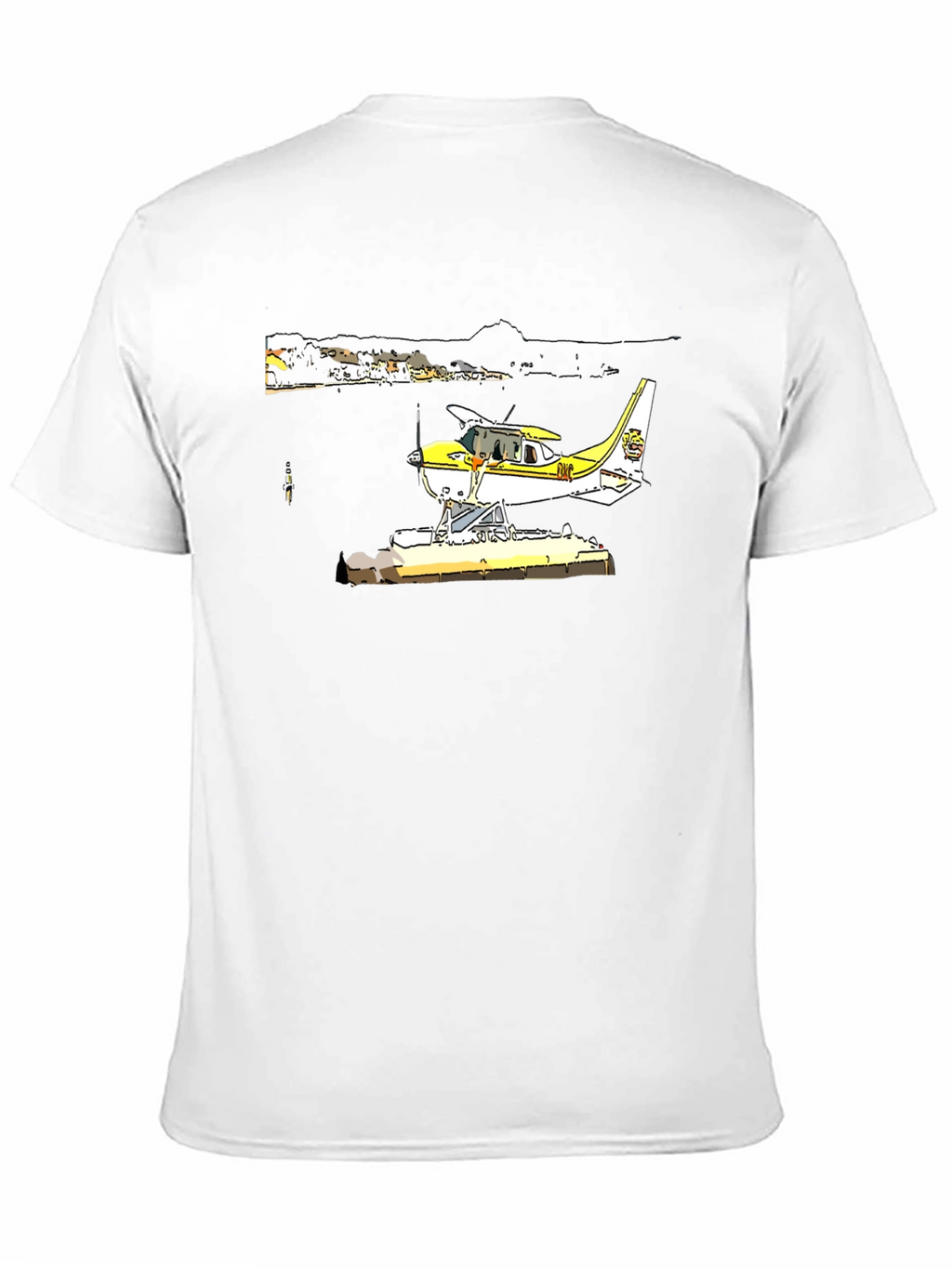 Seaplane Graphic T-Shirt - Black Cotton Tee