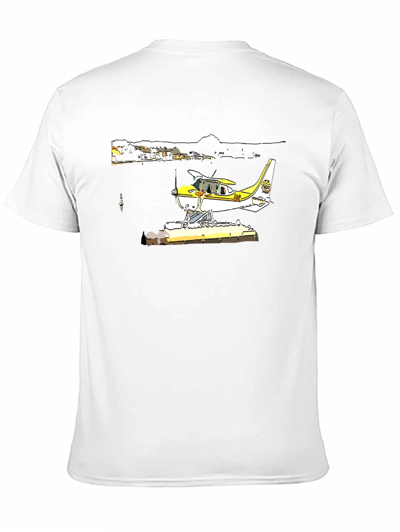 Seaplane Graphic T-Shirt - Black Cotton Tee