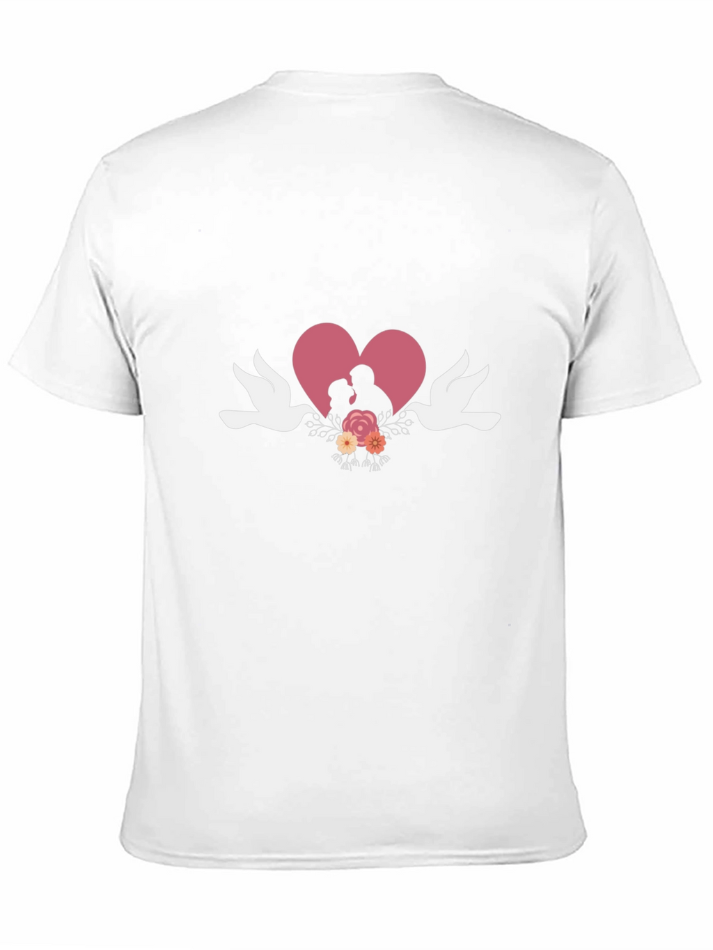 Romantic Couple Heart Graphic T-Shirt
