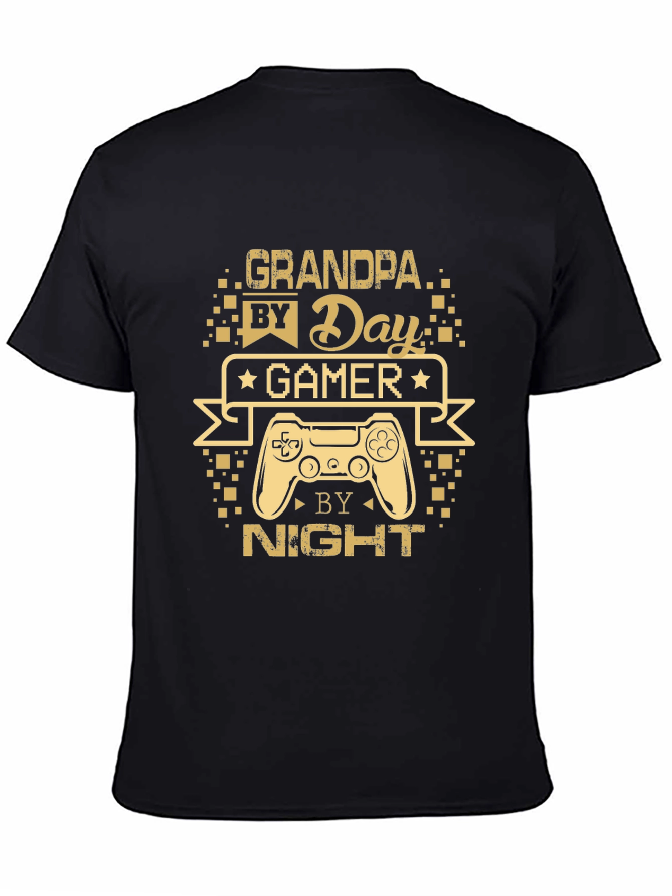 Grandpa Gamer Graphic Tee - Day and Night Gaming Fun