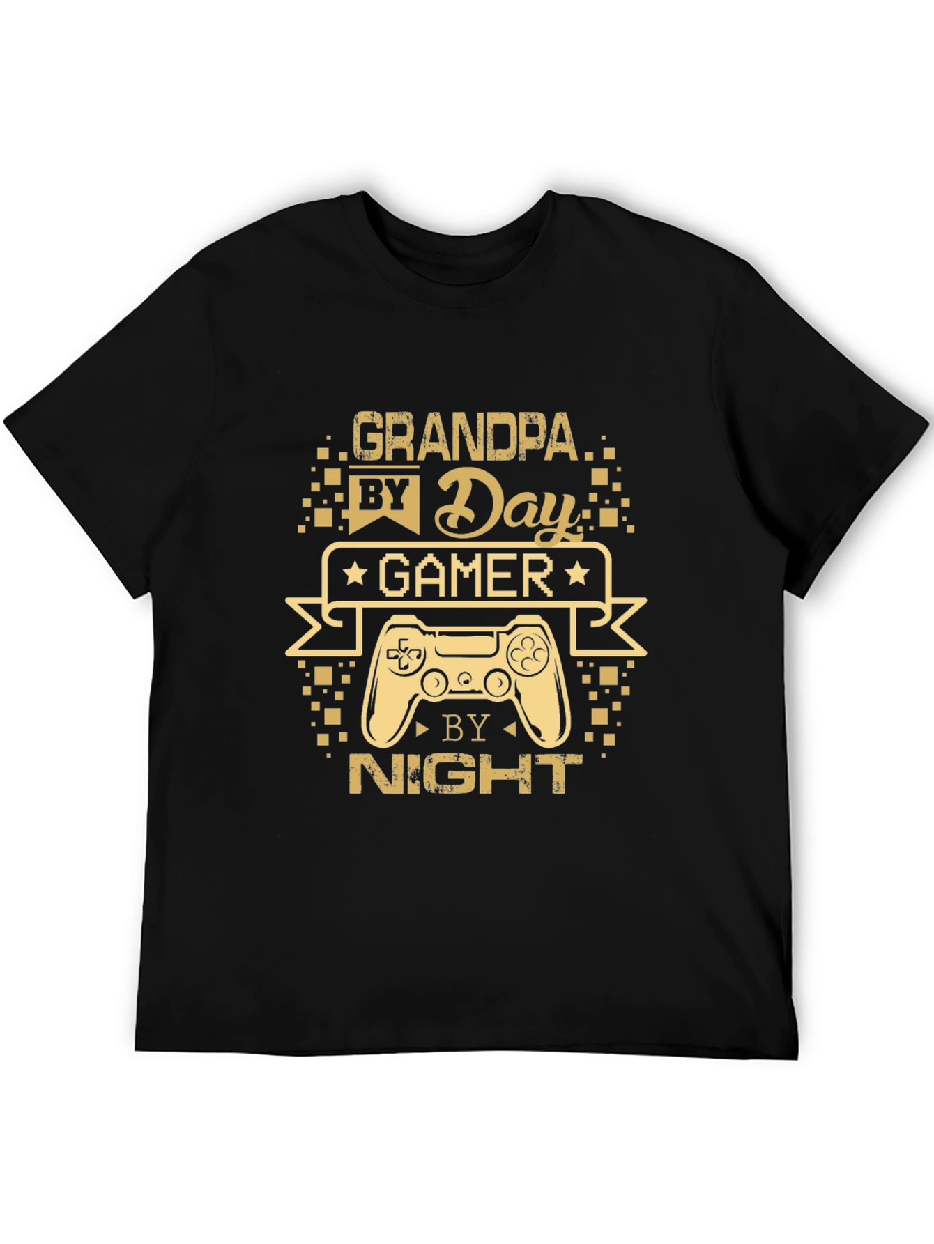 Grandpa Gamer Graphic Tee - Day and Night Gaming Fun