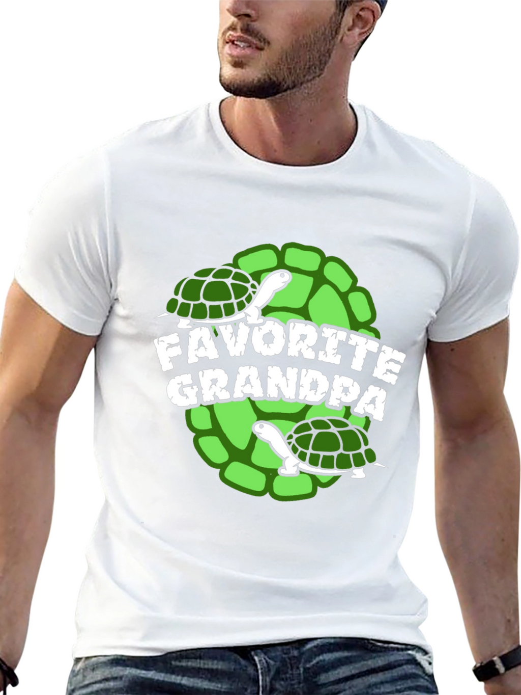 Favorite Grandpa Turtle Graphic T-Shirt