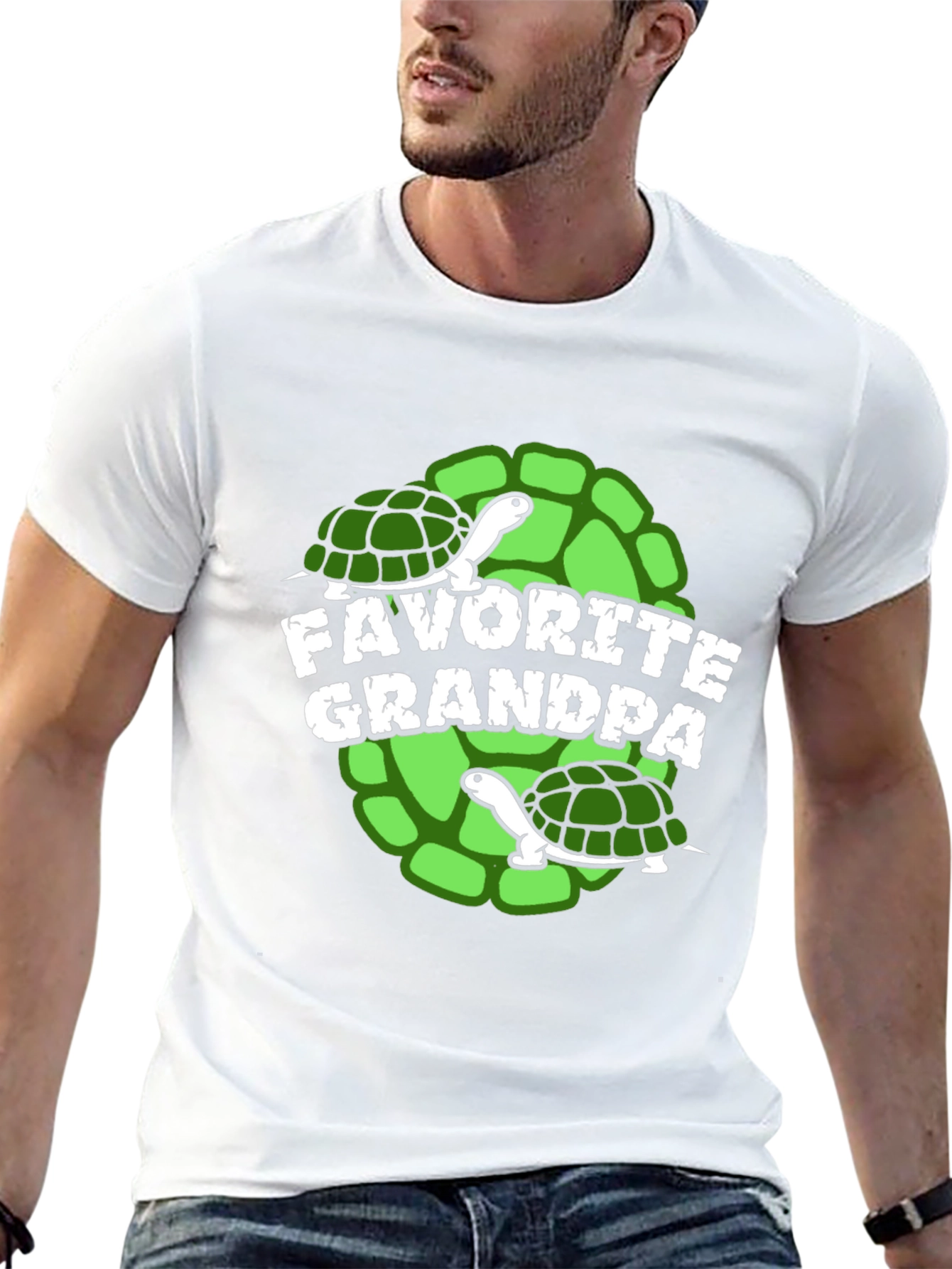 Favorite Grandpa Turtle Graphic T-Shirt