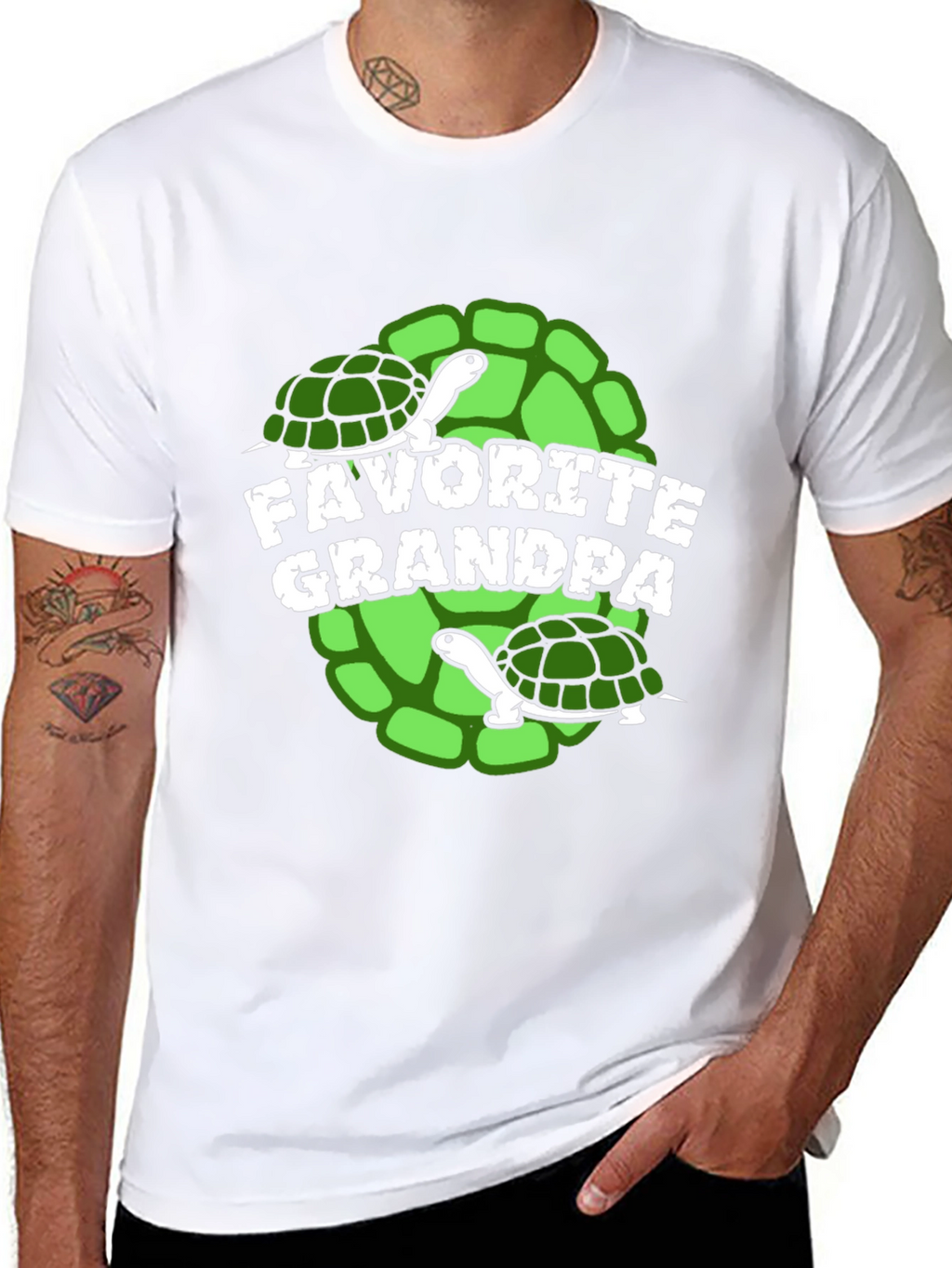 Favorite Grandpa Turtle Graphic T-Shirt