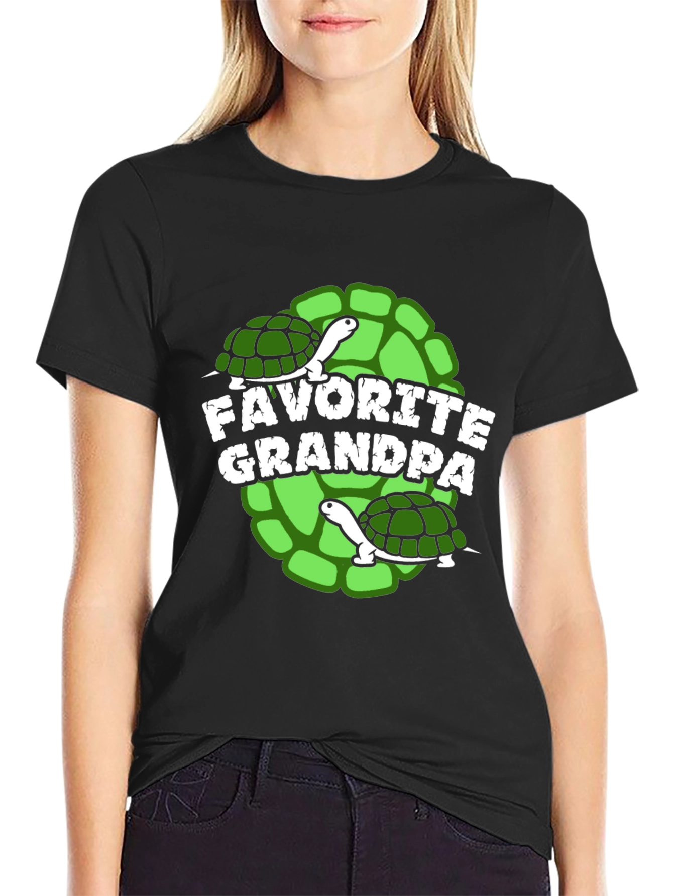 Favorite Grandpa Turtle Graphic T-Shirt