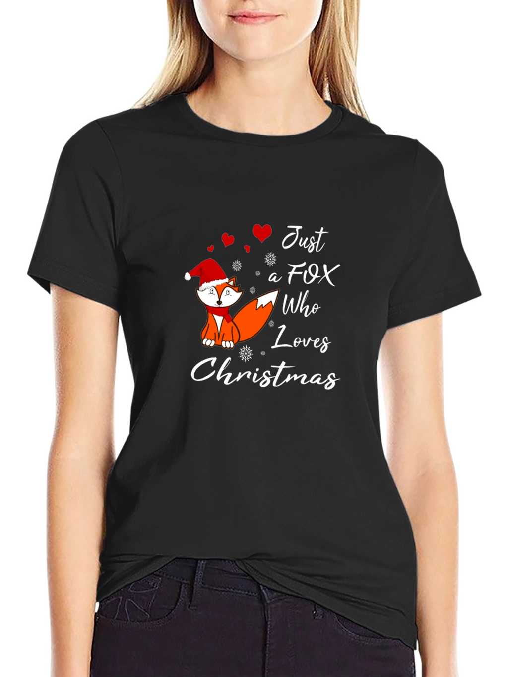 Just A Fox Who Loves Christmas T-Shirt