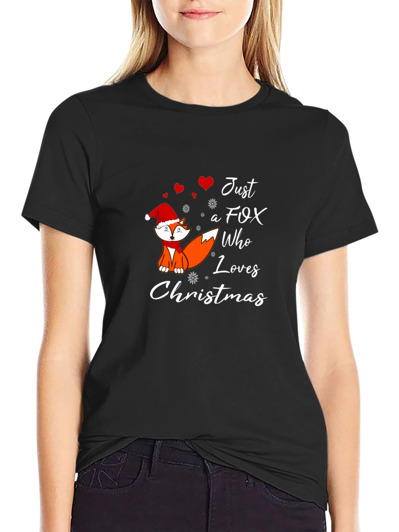 Just A Fox Who Loves Christmas T-Shirt