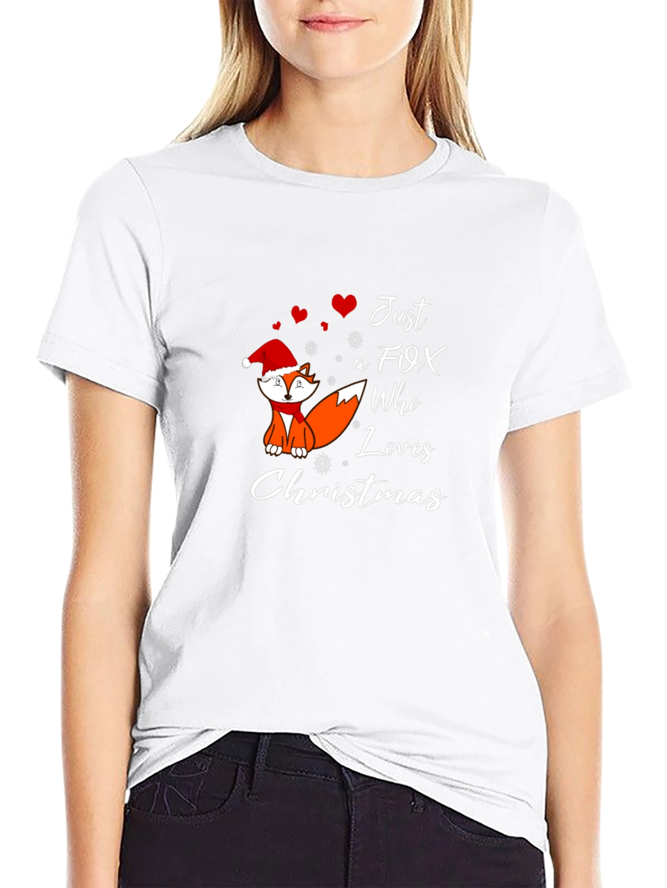 Just A Fox Who Loves Christmas T-Shirt