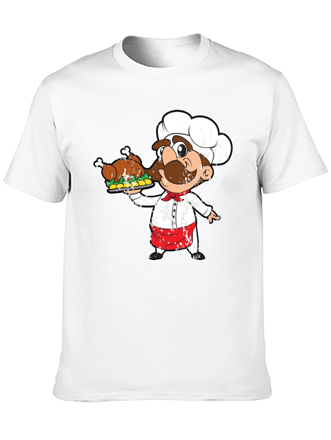 Chef Holding Turkey Graphic T-Shirt