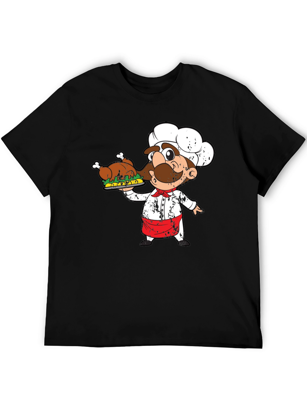 Chef Holding Turkey Graphic T-Shirt