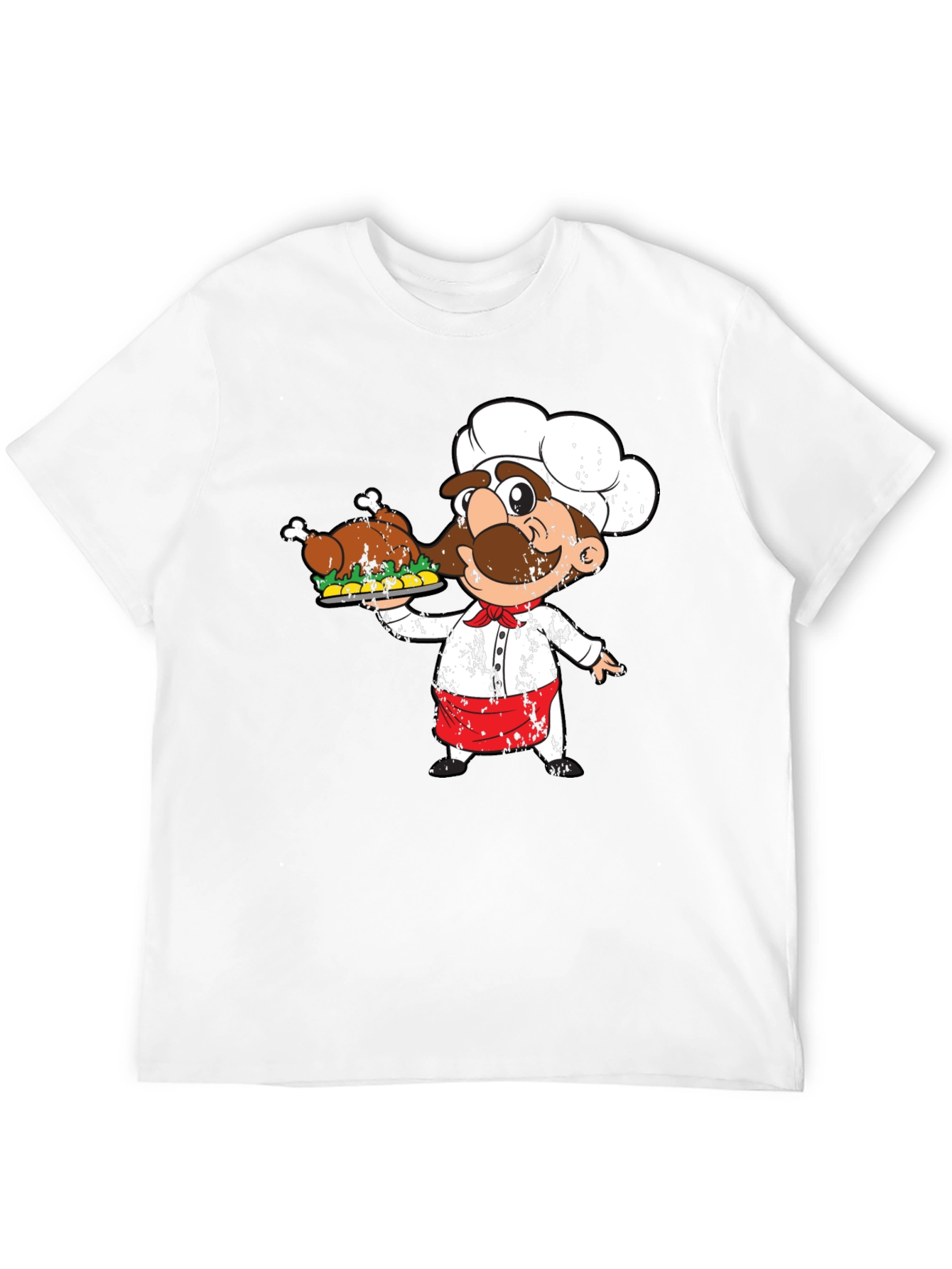 Chef Holding Turkey Graphic T-Shirt