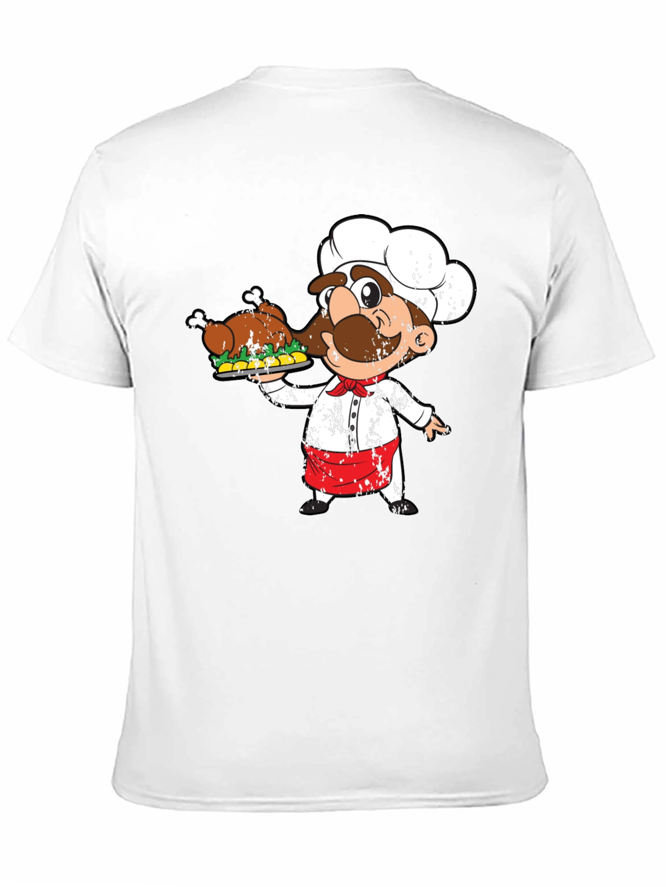 Chef Holding Turkey Graphic T-Shirt