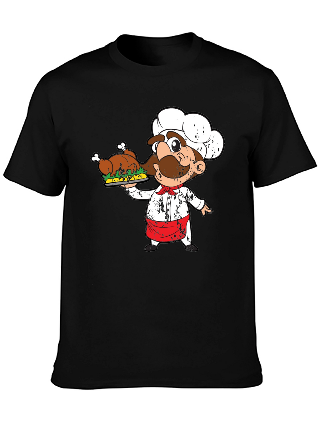 Chef Holding Turkey Graphic T-Shirt