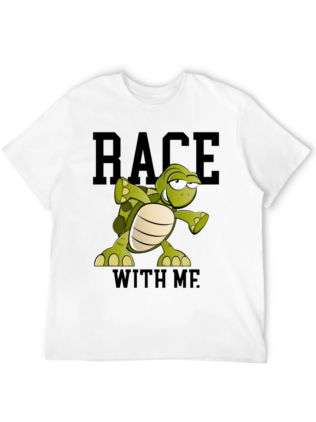 Funny Turtle Race T-Shirt - Black