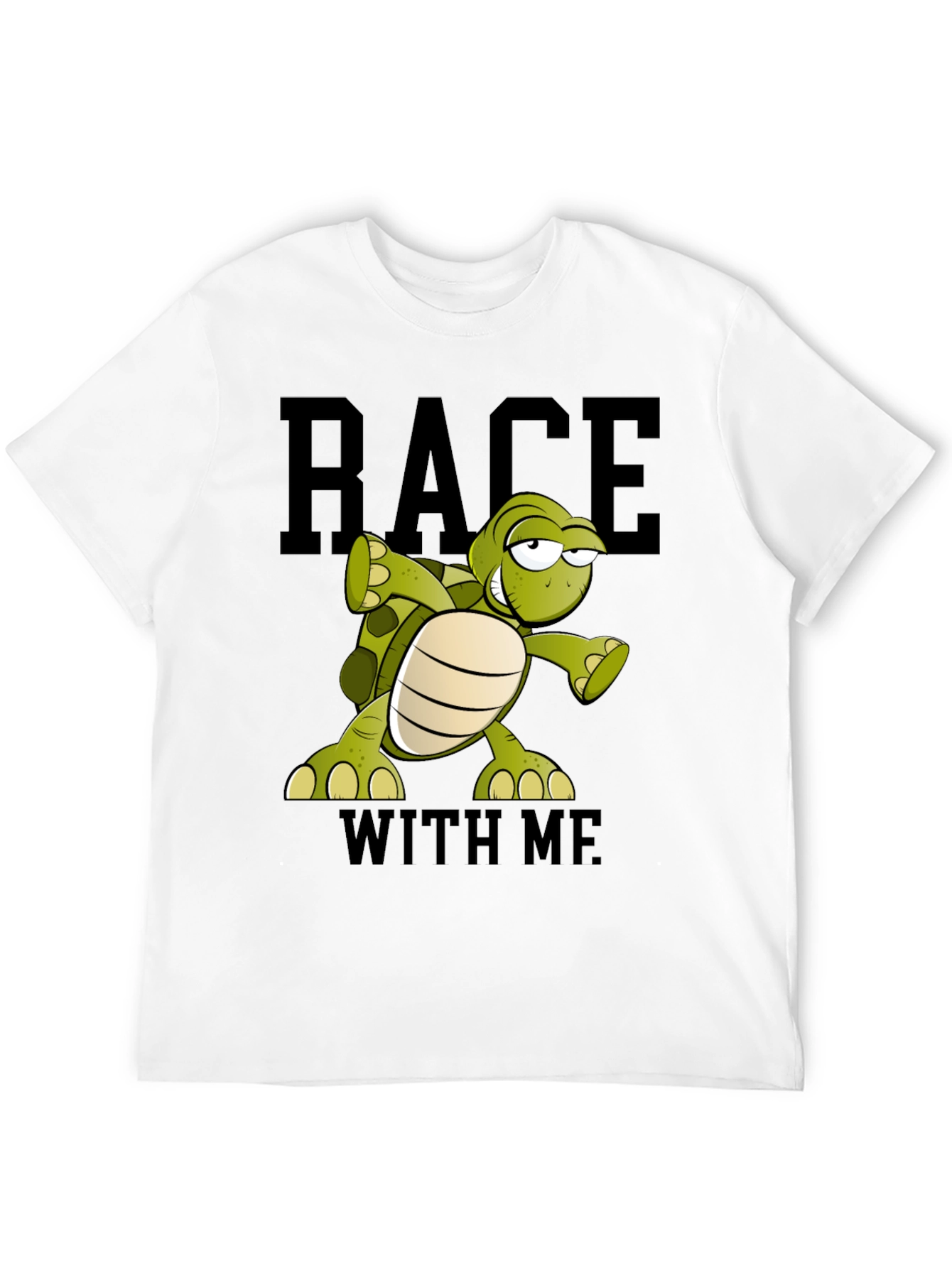 Funny Turtle Race T-Shirt - Black