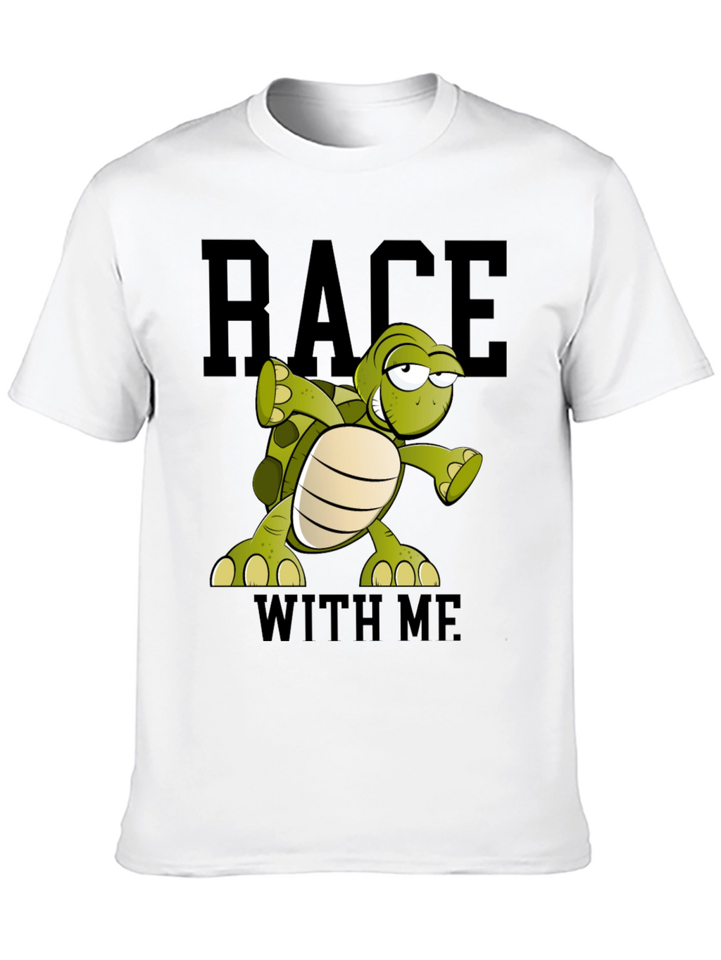 Funny Turtle Race T-Shirt - Black