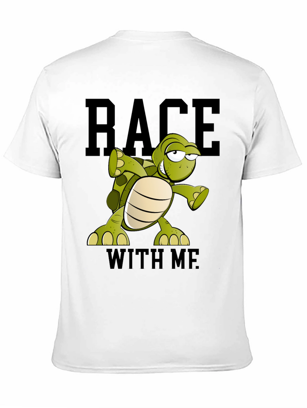 Funny Turtle Race T-Shirt - Black