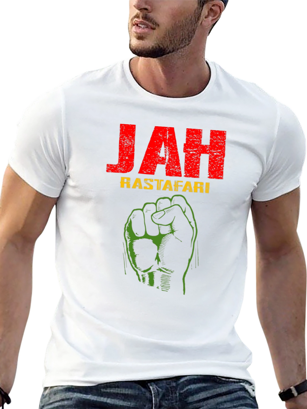JAH Rastafari Fist Graphic T-Shirt