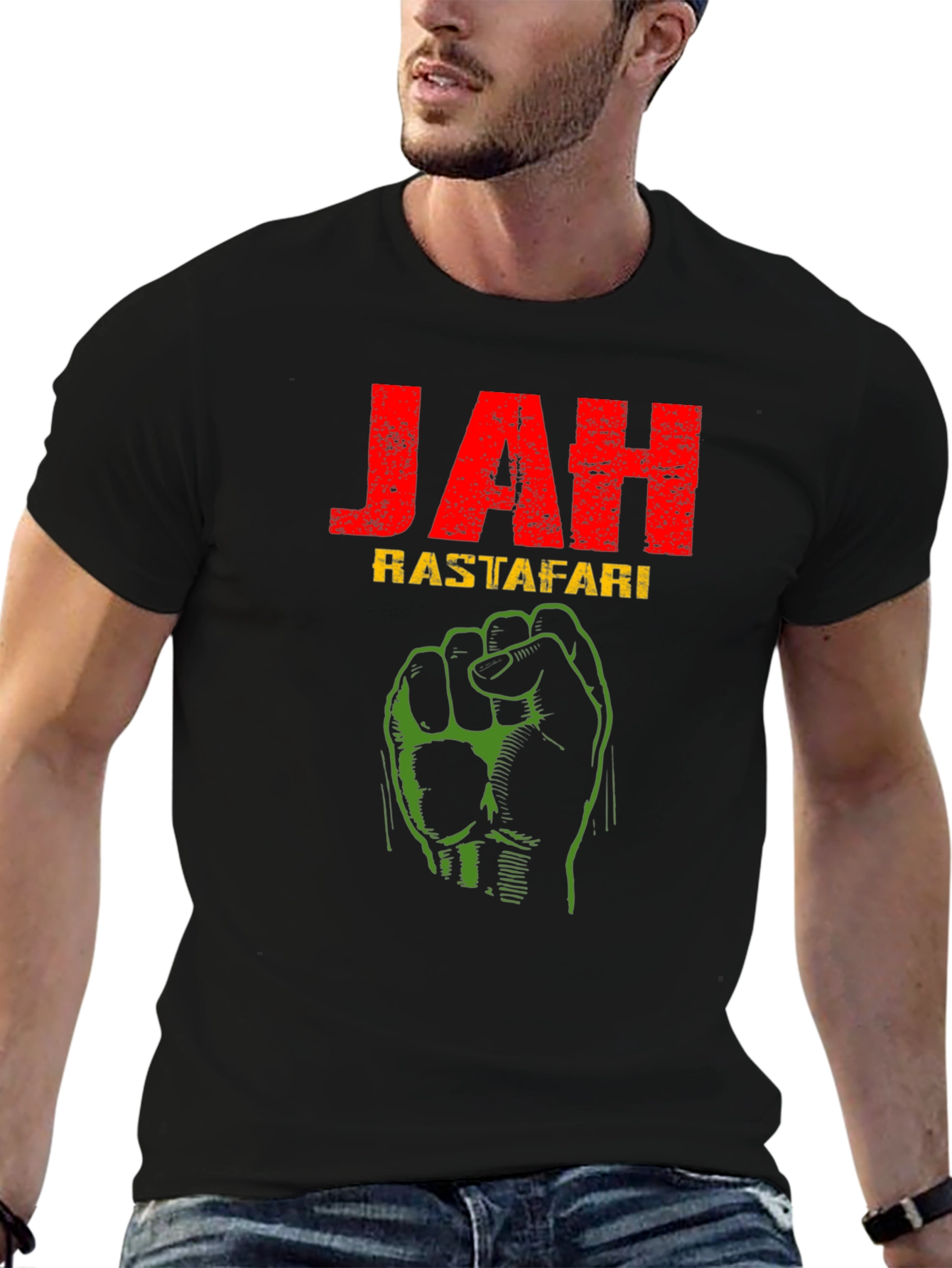 JAH Rastafari Fist Graphic T-Shirt