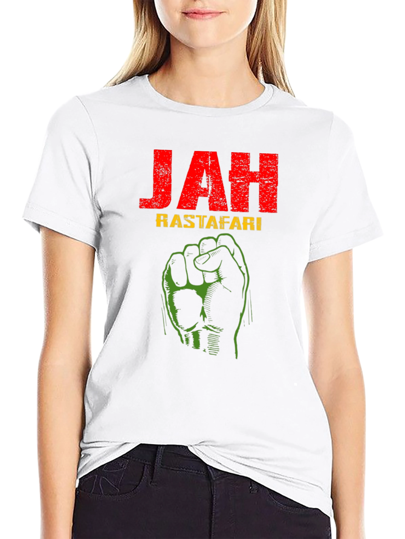 JAH Rastafari Fist Graphic T-Shirt
