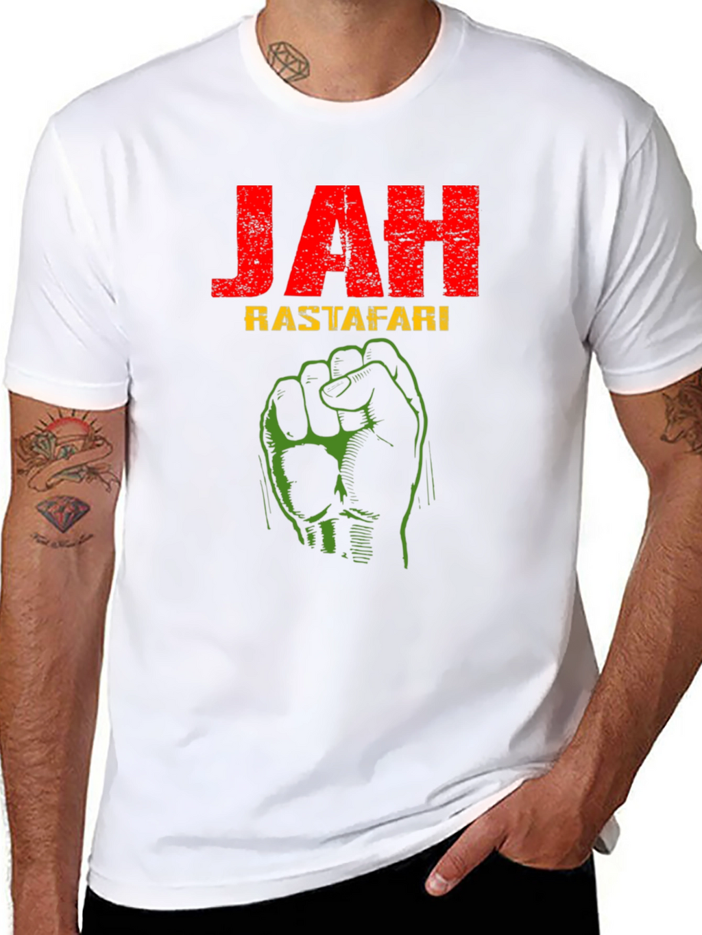 JAH Rastafari Fist Graphic T-Shirt