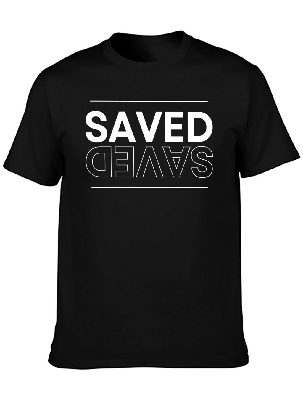 Saved Mirror Graphic T-Shirt - Black