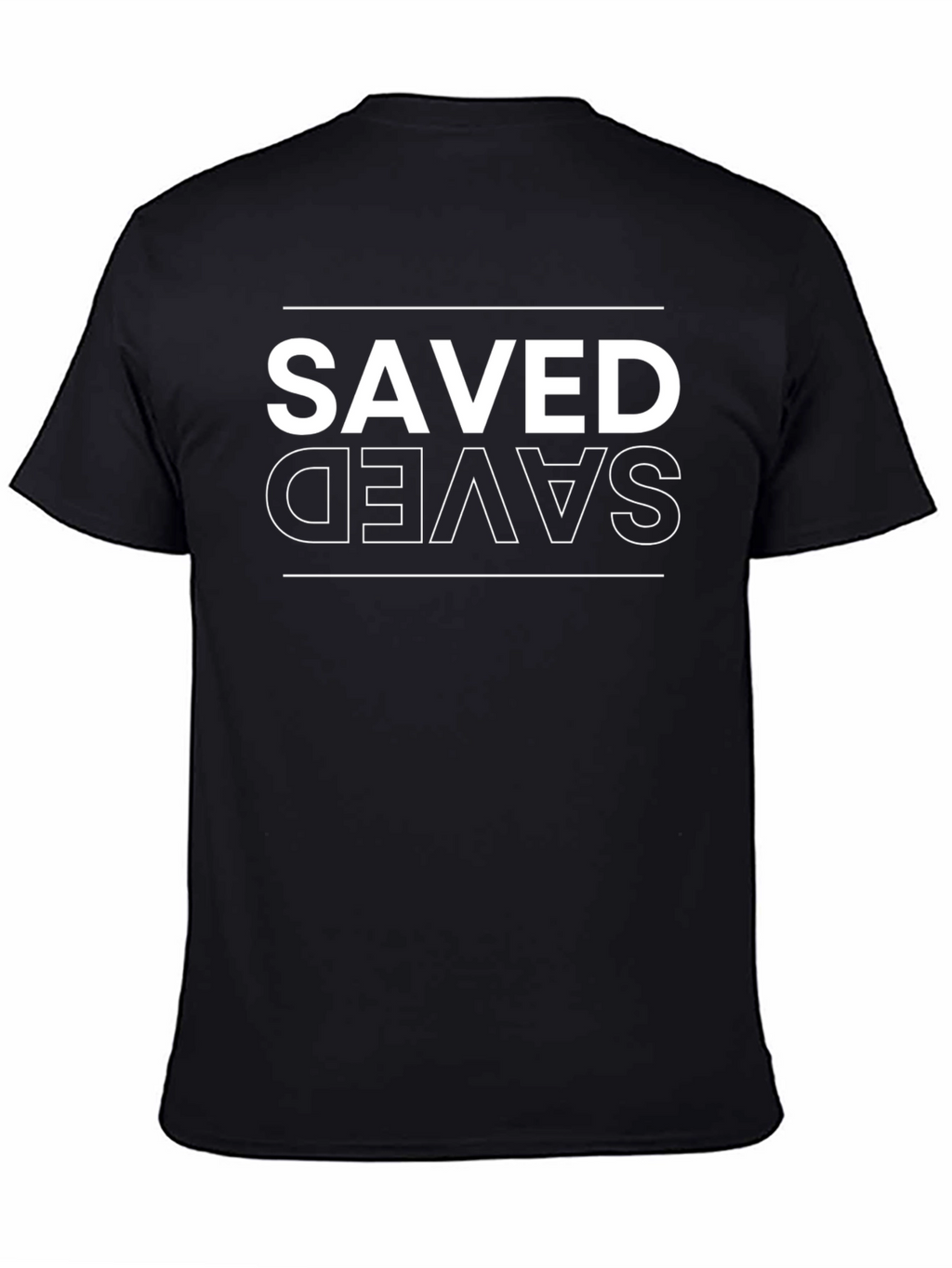 Saved Mirror Graphic T-Shirt - Black