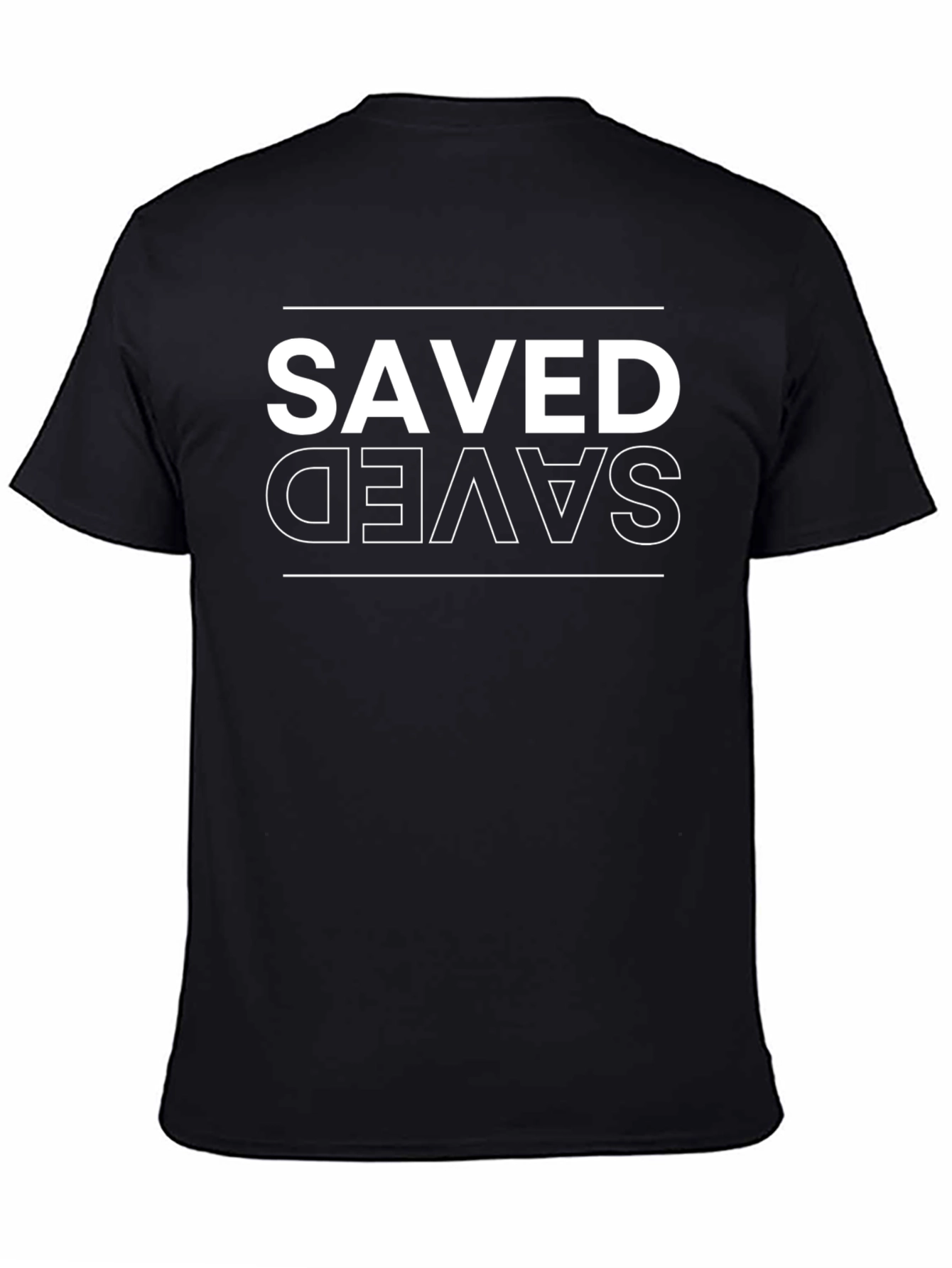 Saved Mirror Graphic T-Shirt - Black