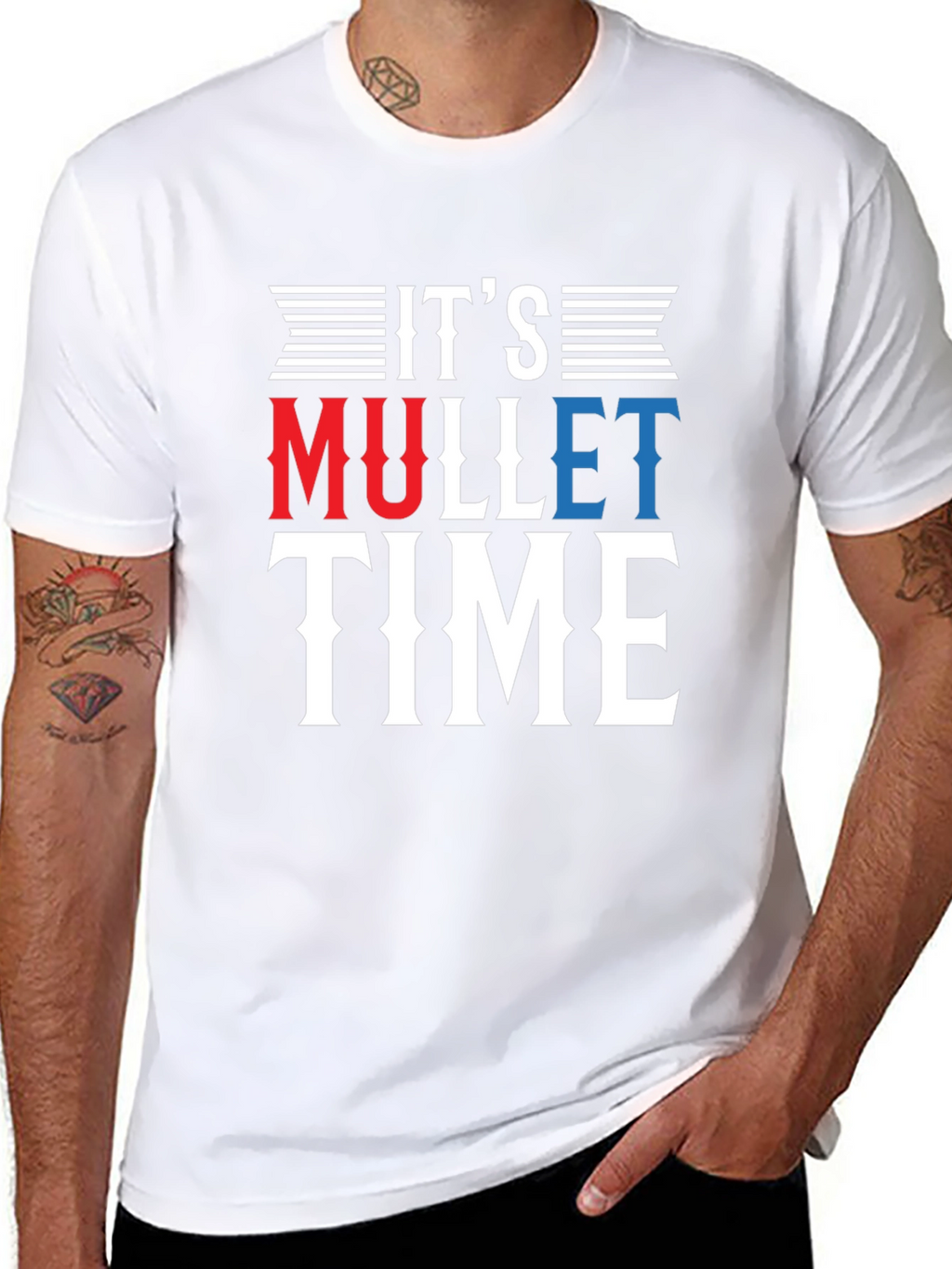 Its Mullet Time Black T-Shirt