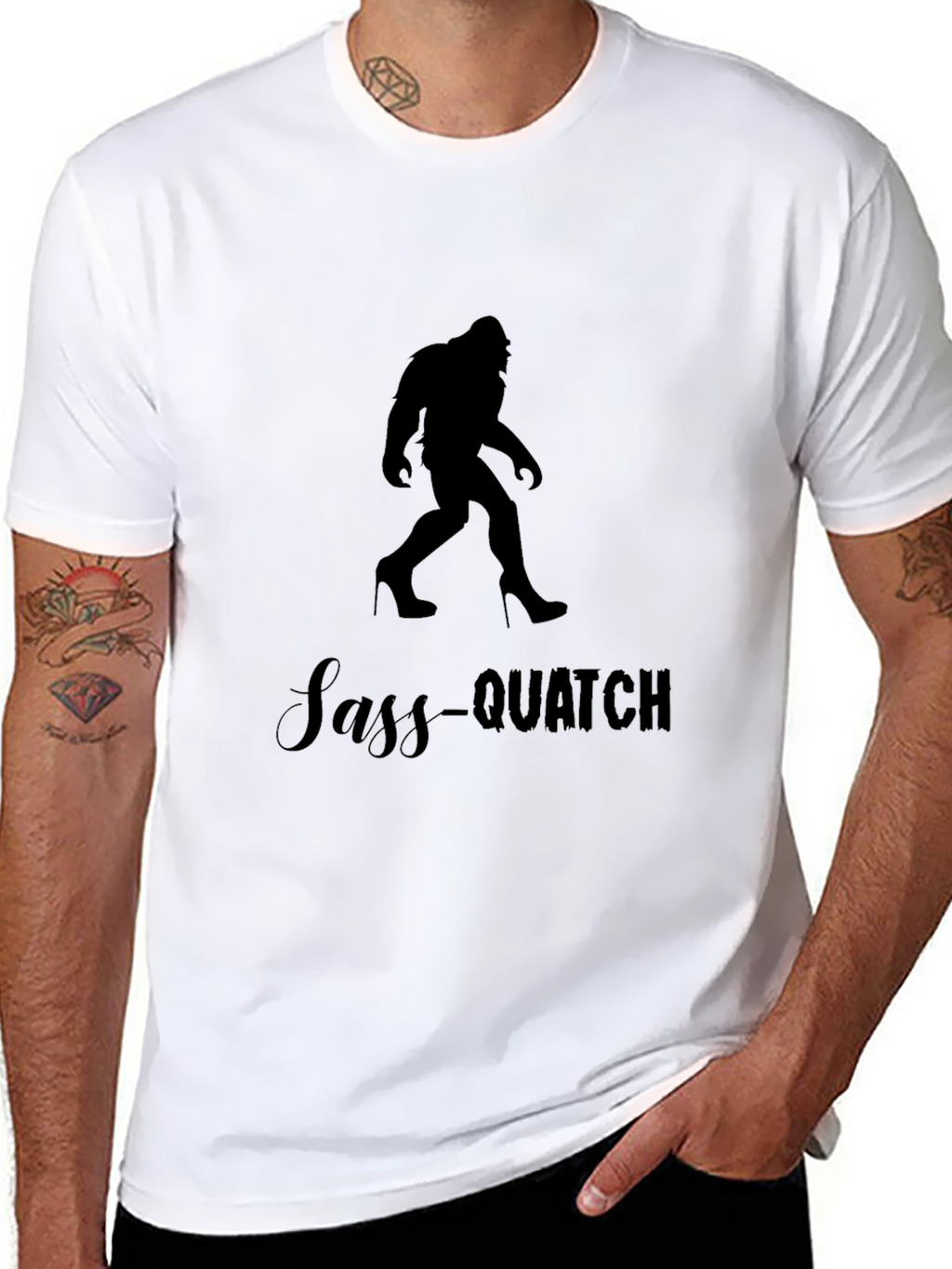 Sass-Quatch Black Graphic Tee