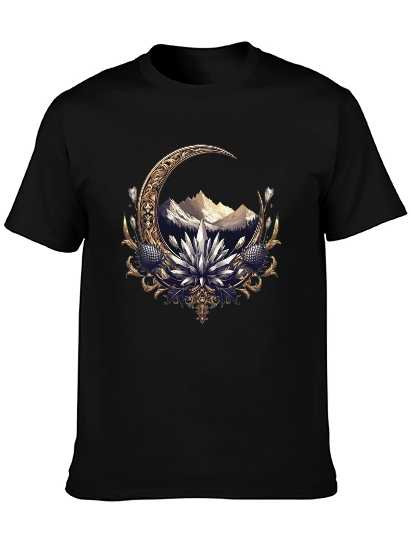 Crescent Moon Mountain Graphic Tee
