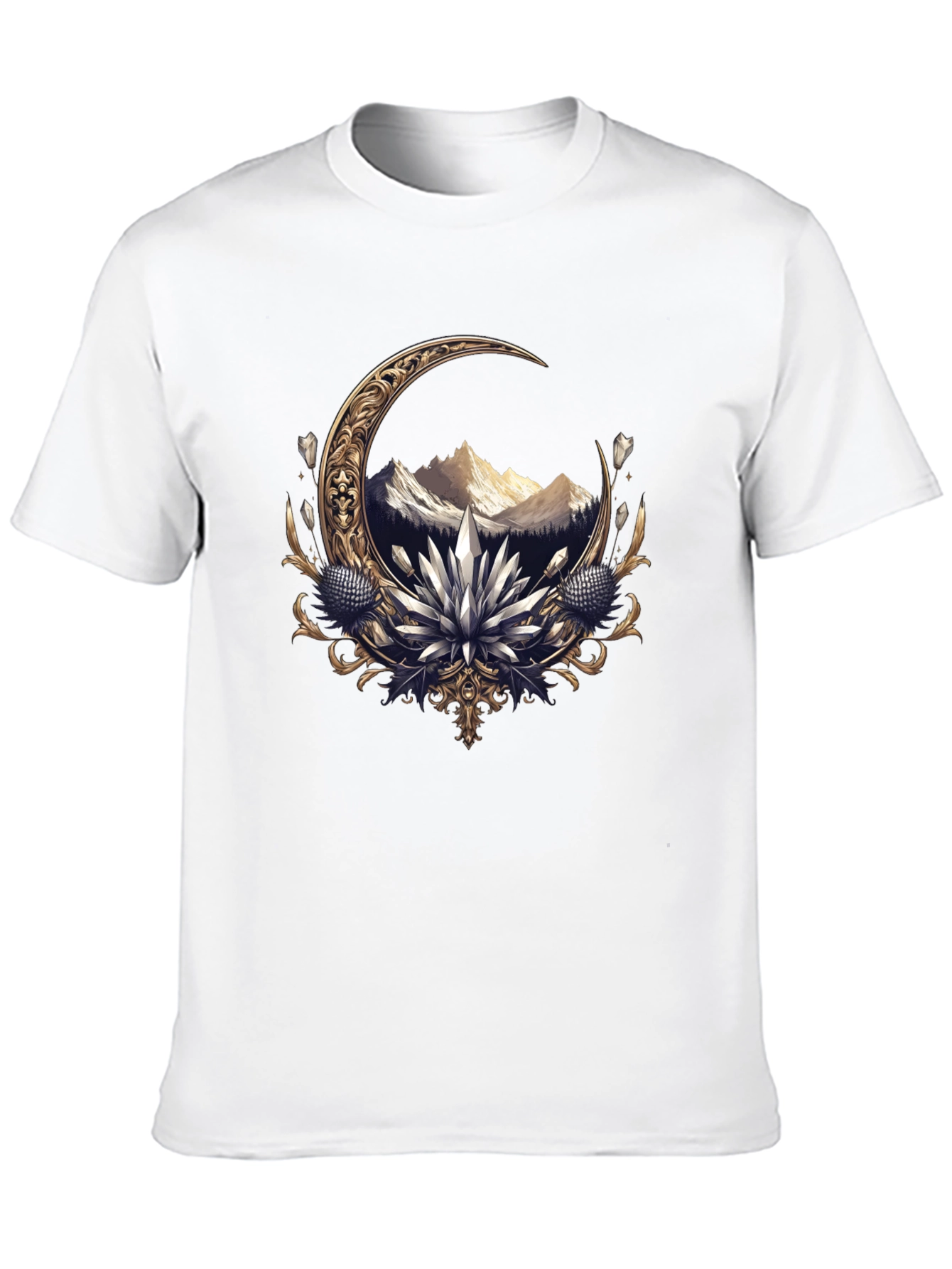 Crescent Moon Mountain Graphic Tee
