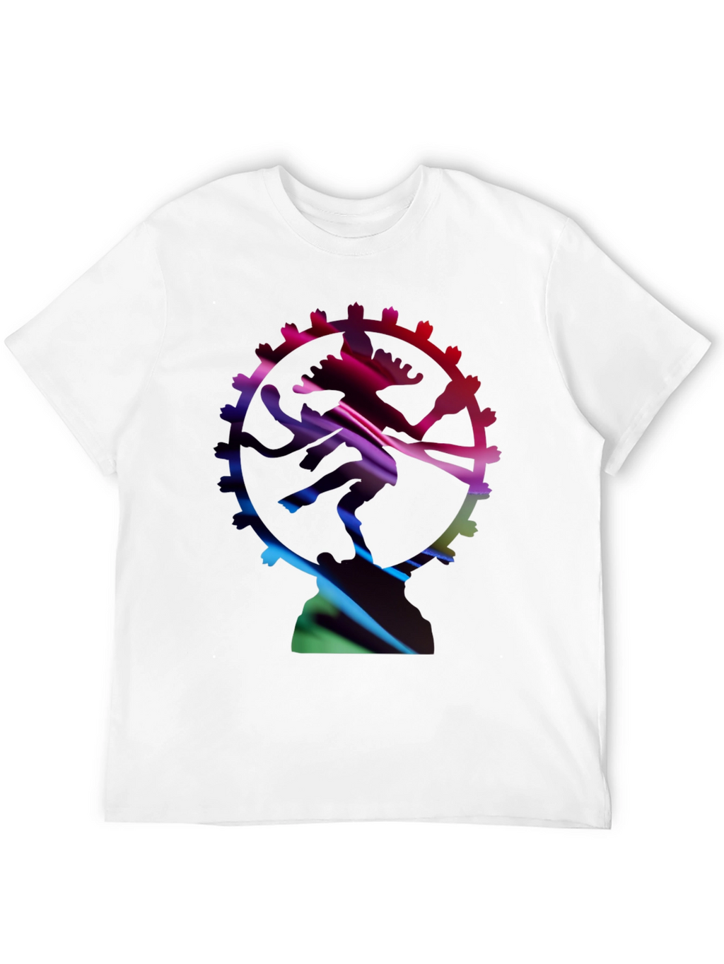 Abstract Shiva Graphic Black T-Shirt