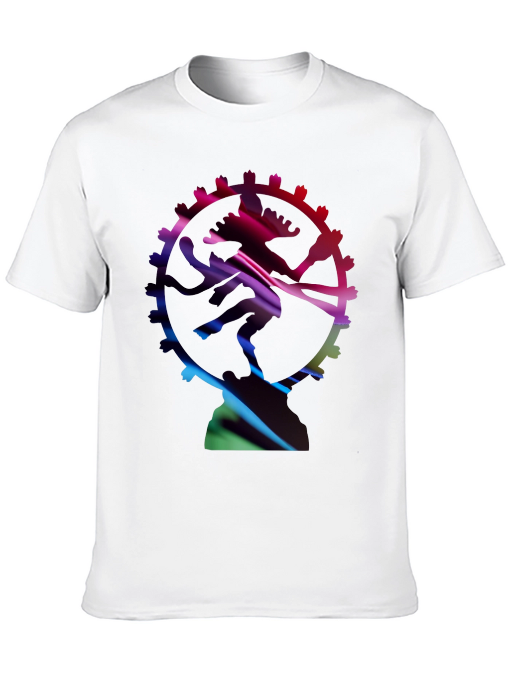 Abstract Shiva Graphic Black T-Shirt