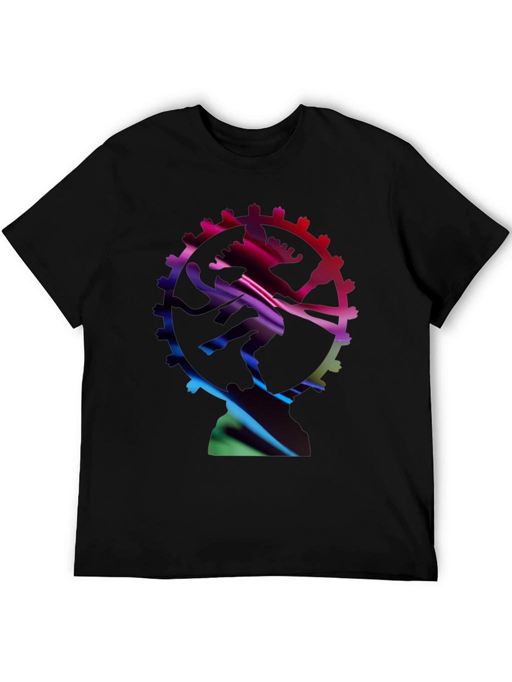 Abstract Shiva Graphic Black T-Shirt