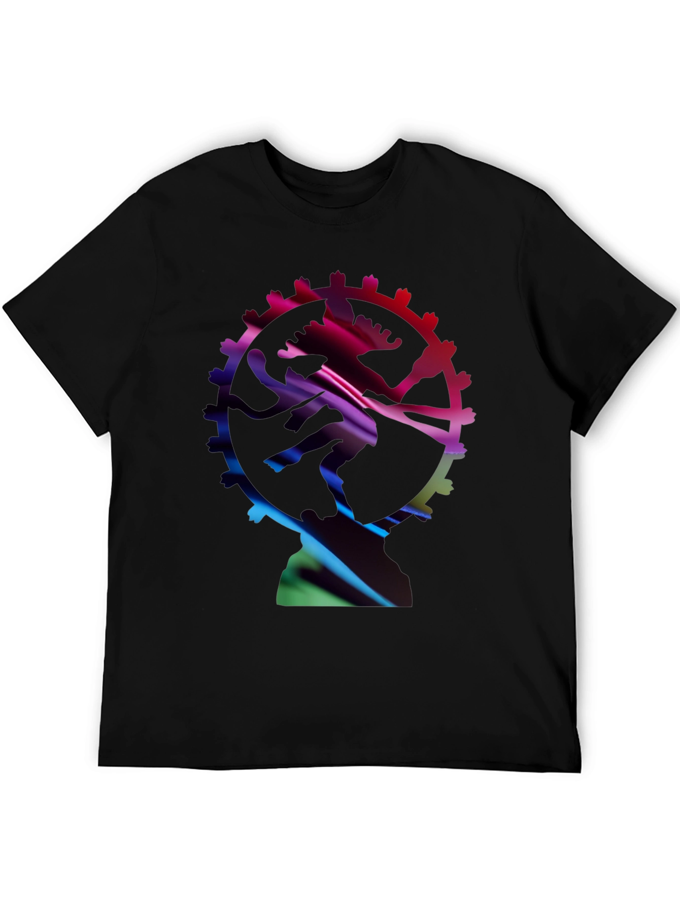 Abstract Shiva Graphic Black T-Shirt