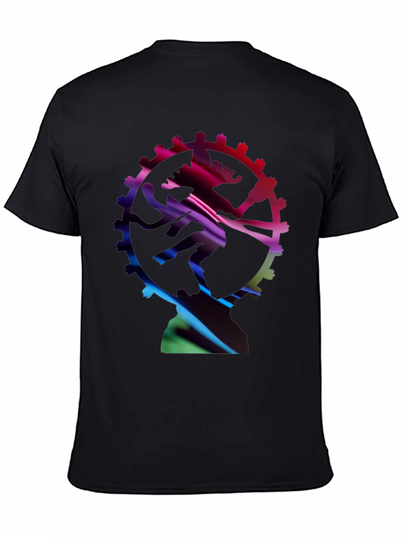 Abstract Shiva Graphic Black T-Shirt
