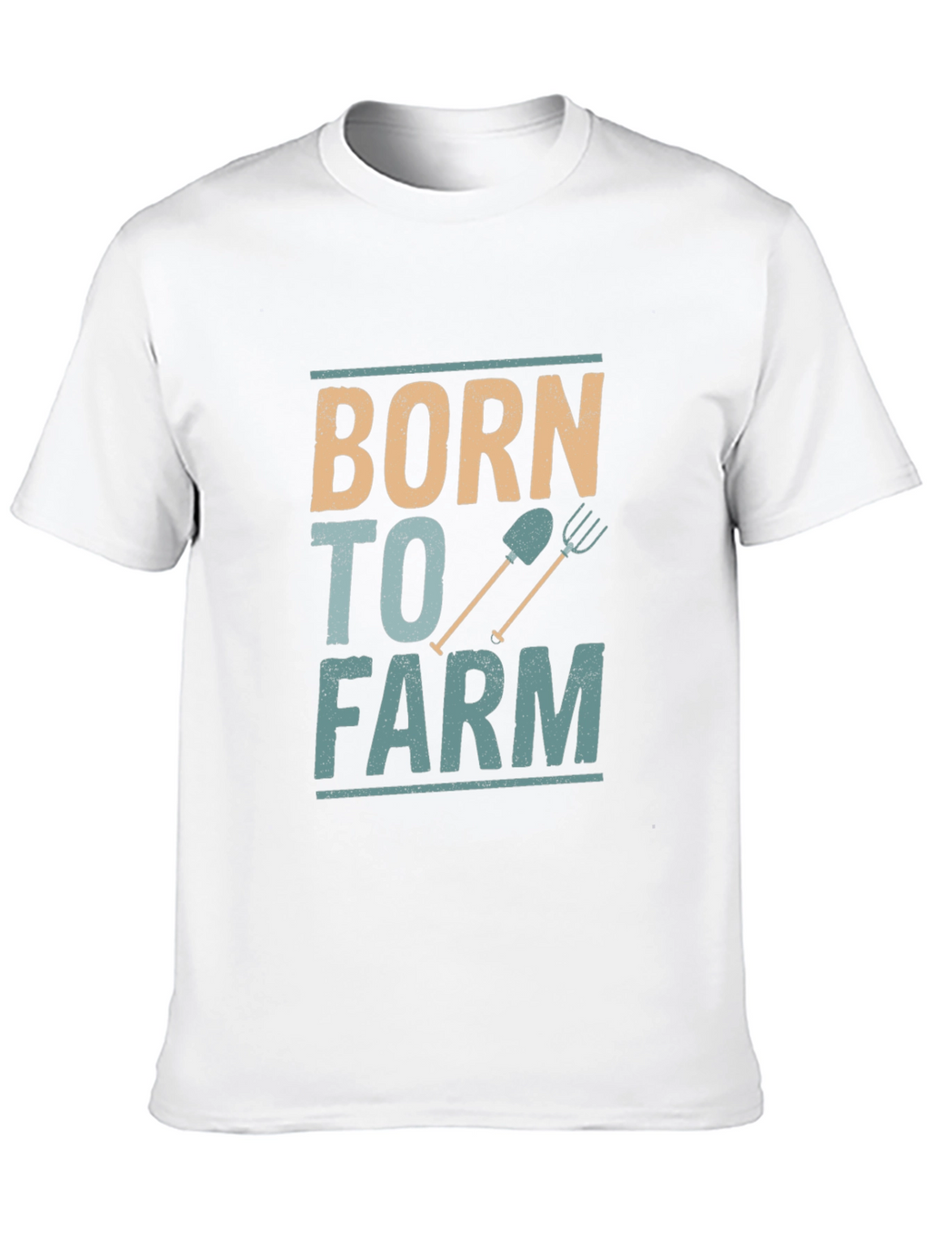 Born to Farm Black Cotton Graphic Tee