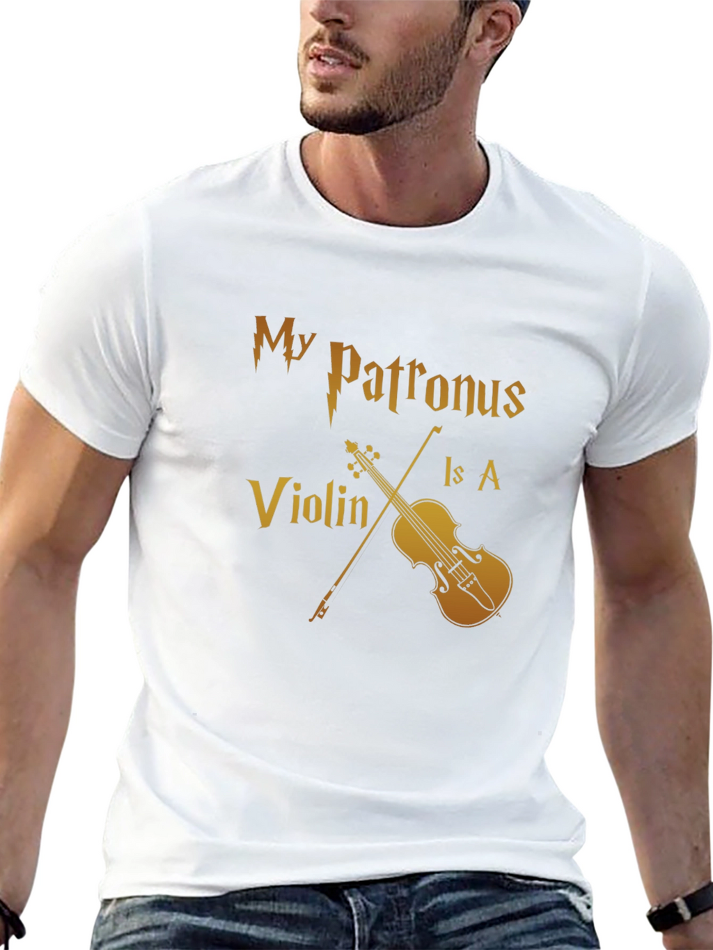 My Patronus Is A Violin Black T-Shirt