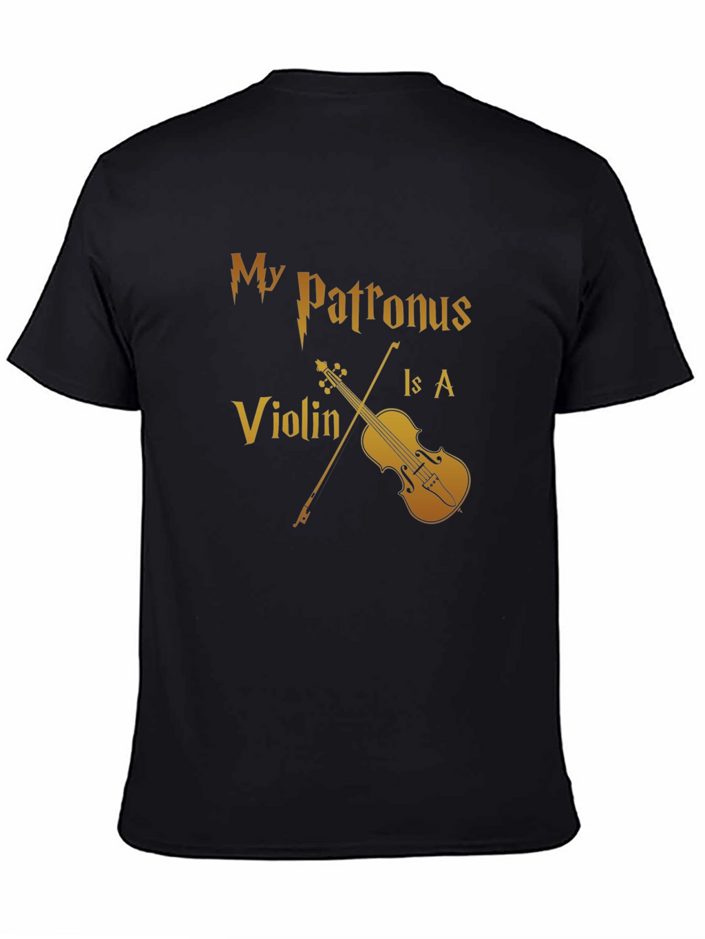 My Patronus Is A Violin Black T-Shirt