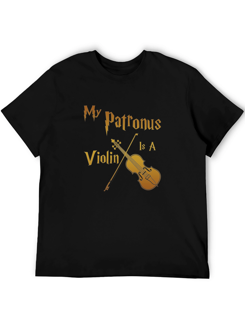 My Patronus Is A Violin Black T-Shirt