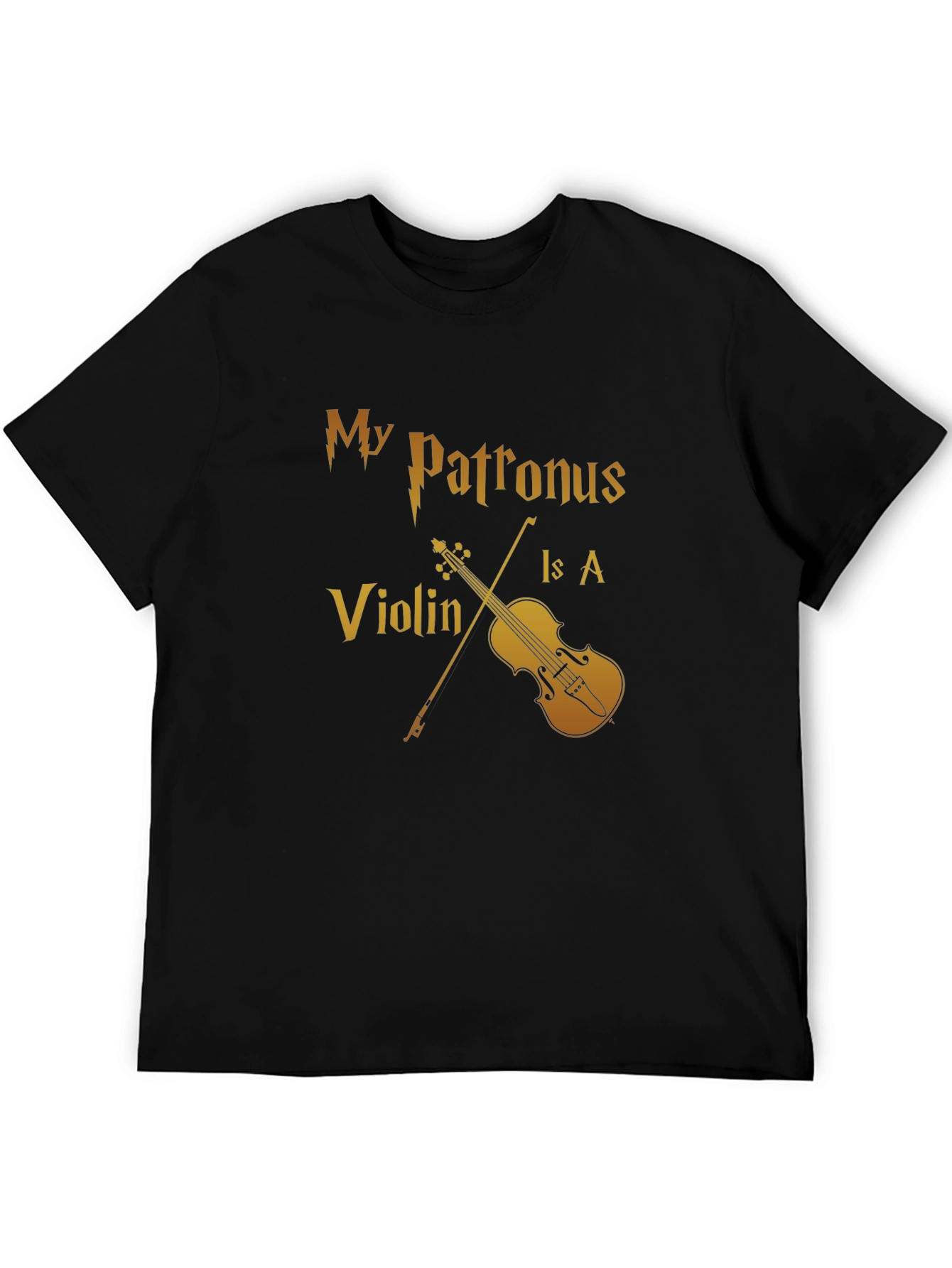 My Patronus Is A Violin Black T-Shirt