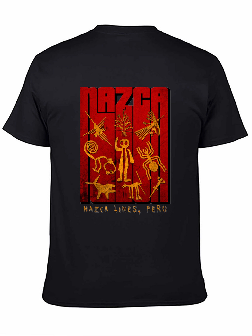 Nazca Lines Peru T-Shirt - Black