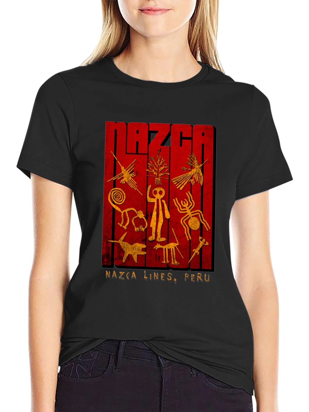 Nazca Lines Peru T-Shirt - Black