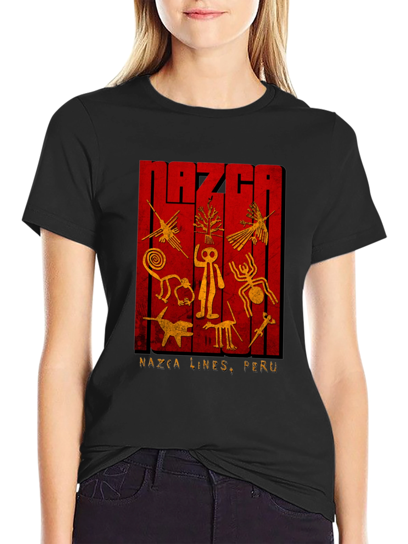 Nazca Lines Peru T-Shirt - Black