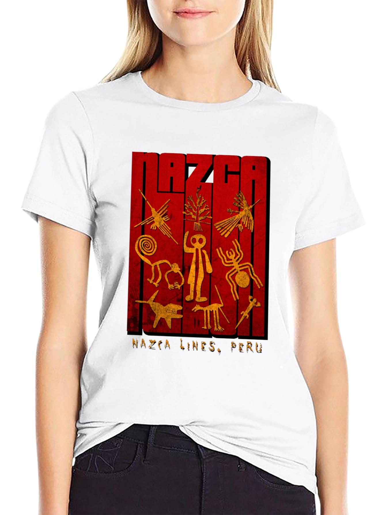 Nazca Lines Peru T-Shirt - Black